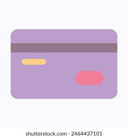 Credit Card, Debit Card Icon, Payment Method, Flat Style Isolated Vector Icon.