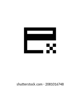 credit card delete pixel perfect icon design. Flat style design isolated on white background. Vector illustration