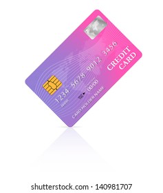 Credit card design template. Vector illustration