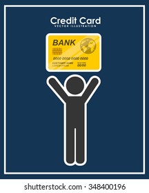 credit card design, vector illustration eps10 graphic 