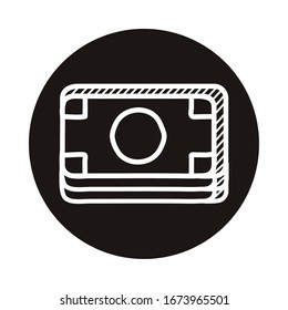 credit card doodle block style icon vector illustration design