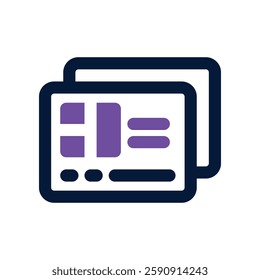 credit card dual tone icon. vector icon for your website, mobile, presentation, and logo design.