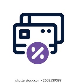 credit card dual tone icon. Sleek and modern vector icon for websites, mobile apps, marketing materials, and corporate design. Fully scalable and ready to use.