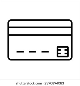 Credit card, E-Commerce line web icon. Outline icon. Vector illustration