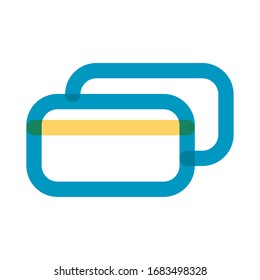 credit card ecommerce multiply line style icon vector illustration design