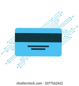 credit card with electric circuit