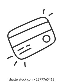 Credit card element flat icon Economy. Vector illustration