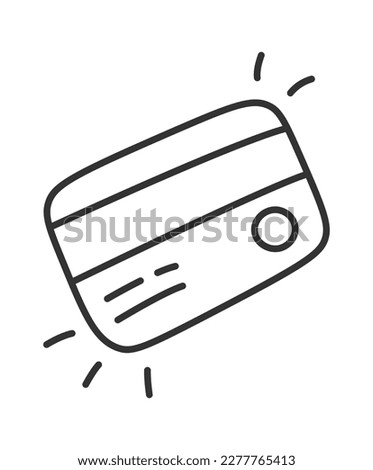 Credit card element flat icon Economy. Vector illustration