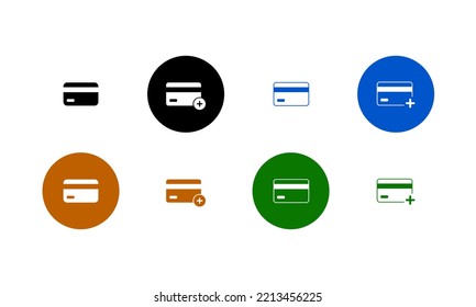 credit card. card or e-money vector. flat style - stock vector.	