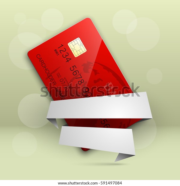Credit Card Empty Stripe Banner Banking Stock Vector Royalty Free