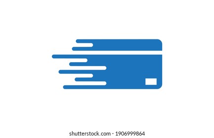 credit card fast logo symbol icon vector graphic design illustration