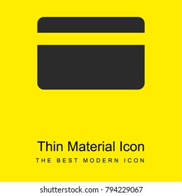 Credit card filled back bright yellow material minimal icon or logo design