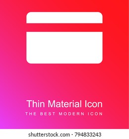 Credit card filled back red and pink gradient material white icon minimal design