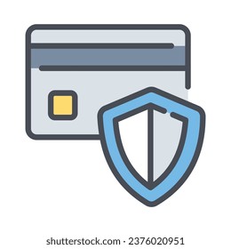 Garantía financiera de tarjeta de crédito con blindaje, pago en línea con concepto de seguridad