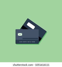Credit card in flat design
