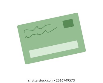 Credit card flat design. Payment method in the economy. Cash transaction element, graphic style, ideal for business and finance related projects.