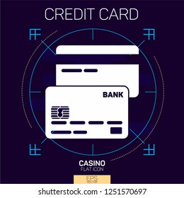Credit card flat icon