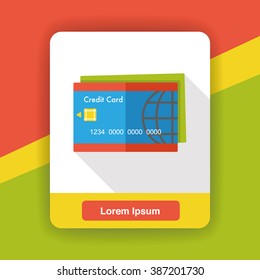 credit card flat icon