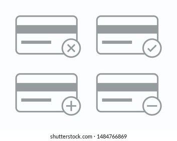 Credit card flat icon on white background, vector illustration