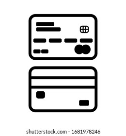 Credit card. Flat icon on white background. Vector illustration.