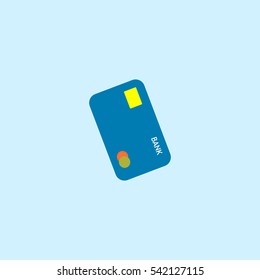 Credit card flat icon. Payment with credit card