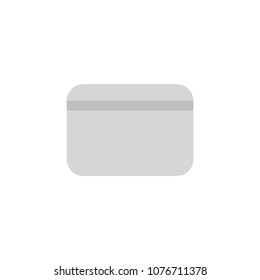 Credit card flat icon, vector icon isolated on white background