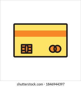 Credit Card Flat Icon Vector Logo Template Illustration