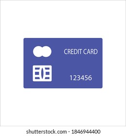 Credit Card Flat Icon Vector Logo Template Illustration