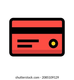 credit card flat icon vector isolated on white background 