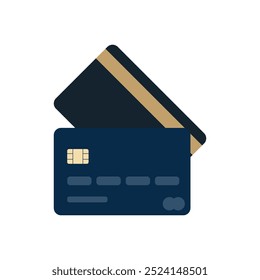 Ilustración vectorial plana de la tarjeta de crédito, pago en línea. Retiro de efectivo con tarjeta de débito. Estilo mínimo de la tarjeta de crédito. Operaciones financieras.
