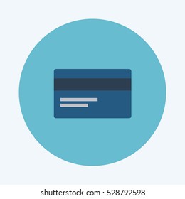 credit card flat icon vector