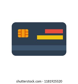 Credit card  flat icon. You can be used Credit card icon for several purposes like: websites, UI, UX, print templates, promotional materials, info-graphics, web and mobile phone apps.