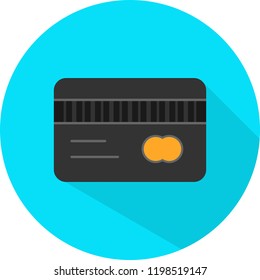 credit card Flat Long Shadow Icon
