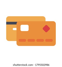 diseño de ilustración vectorial de iconos de estilo plano de tarjeta de crédito