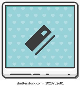 Credit card flat vector icon.