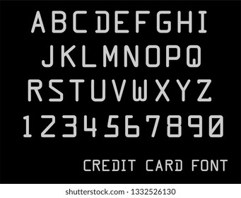 Credit Card Font Bank Number Design Alphabet