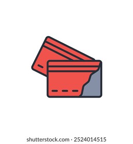 credit card fraud icon. vector.Editable stroke.linear style sign for use web design,logo.Symbol illustration.