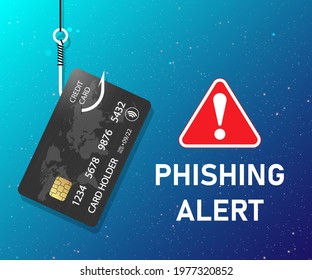 Credit Card Fraud, Theft Of Bank Data Phishing Alert Illustration Vector