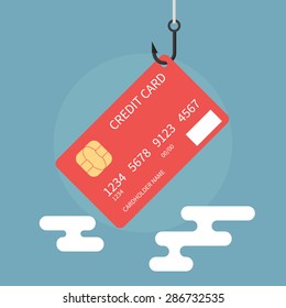 Credit Card Fraud, Theft Of Bank Data - Isolated Flat Vector Illustration.