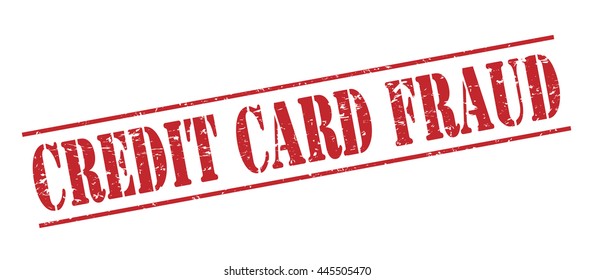 credit card fraud vector stamp on white background