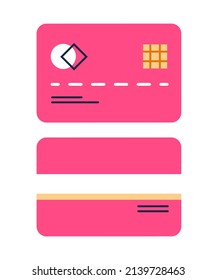 Credit card front and back side design element