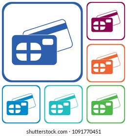 Credit card front and back view Icon