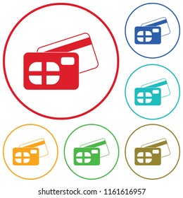 Credit card front and back view Icon
