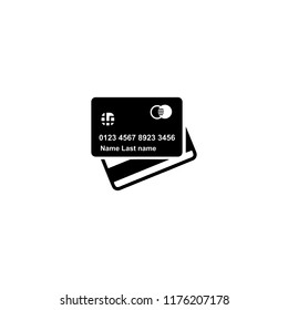 credit card front and black view