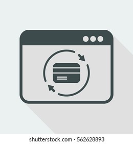 Credit card full web service - Vector flat icon