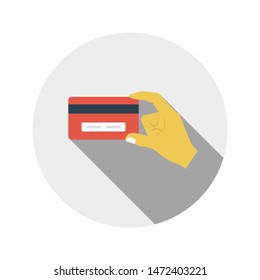credit card glyph flat vector icon