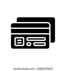 credit card glyph icon. vector icon for your website, mobile, presentation, and logo design.