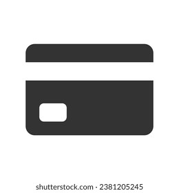 Credit Card glyph vector icon isolated. Credit Card stock vector icon for web, mobile app and ui design