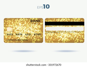 credit card gold design