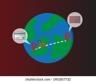 credit card got hacked from other country vector